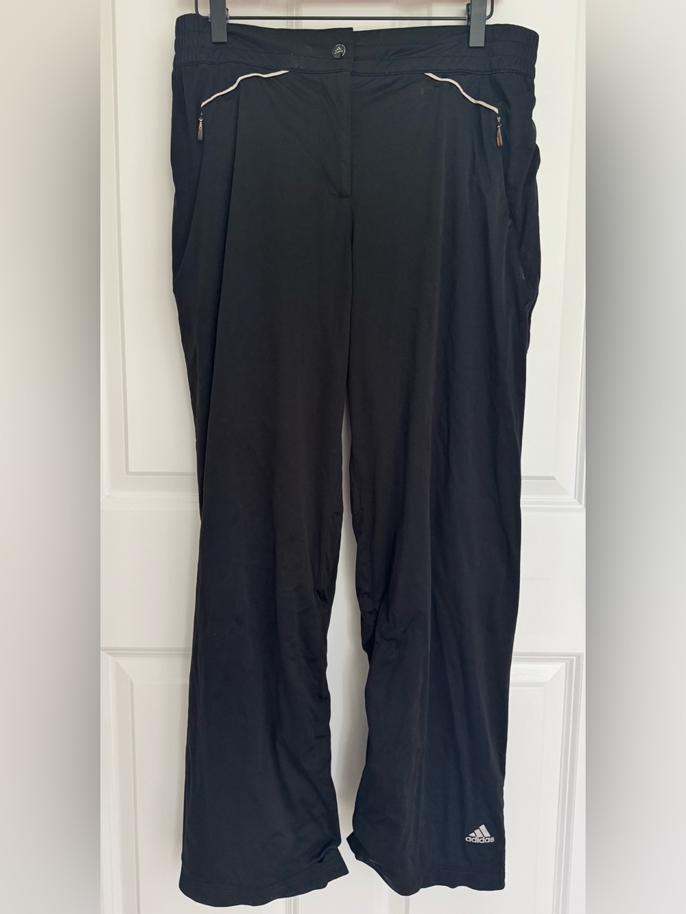 Adidas Golf ClimaProof Rain Pants Black Zip Pocket Windbreaker M